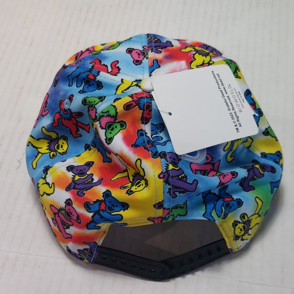 NWT Grateful Men's Multicolor Tie-Dye Snap Back Cap - Picture 11 of 12